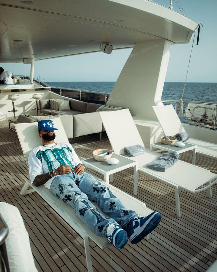 Odell Beckham Jr. Flaunts His Stylish Fashion Sense on a Luxurious Yacht