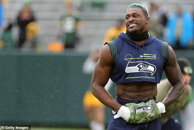 Since arriving in Seattle, Metcalf has become famed for wearing sweatshirt crop tops pregame