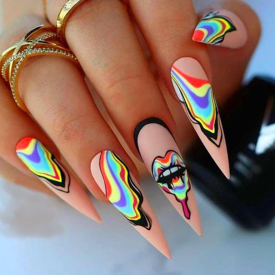 FExplore 17 Creative Ideas for Funky Winter French Nails – Animal Zone