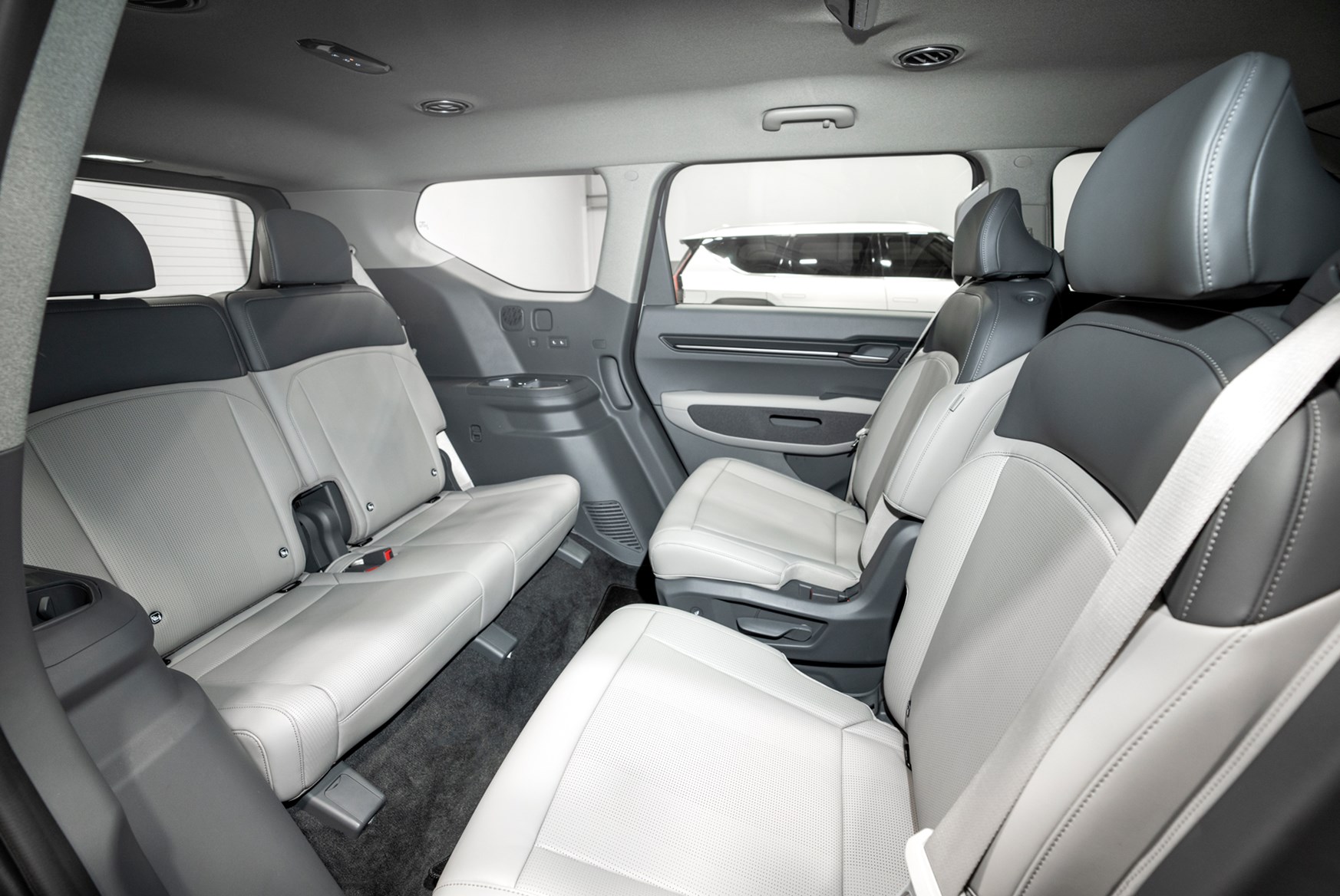 Kia's bold electric SUV that will seat seven: Seats swivel and recline so occupants can relax and chat while charging en route