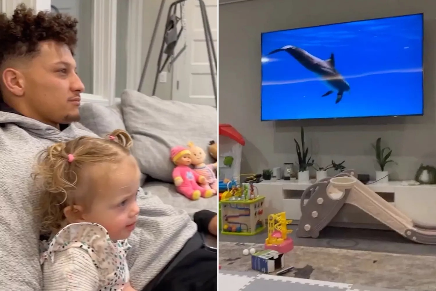 Pat Mahomes cuddles up with daughter Sterling while they watch Animal Planet together: "Ster Prefers" It - Mnews