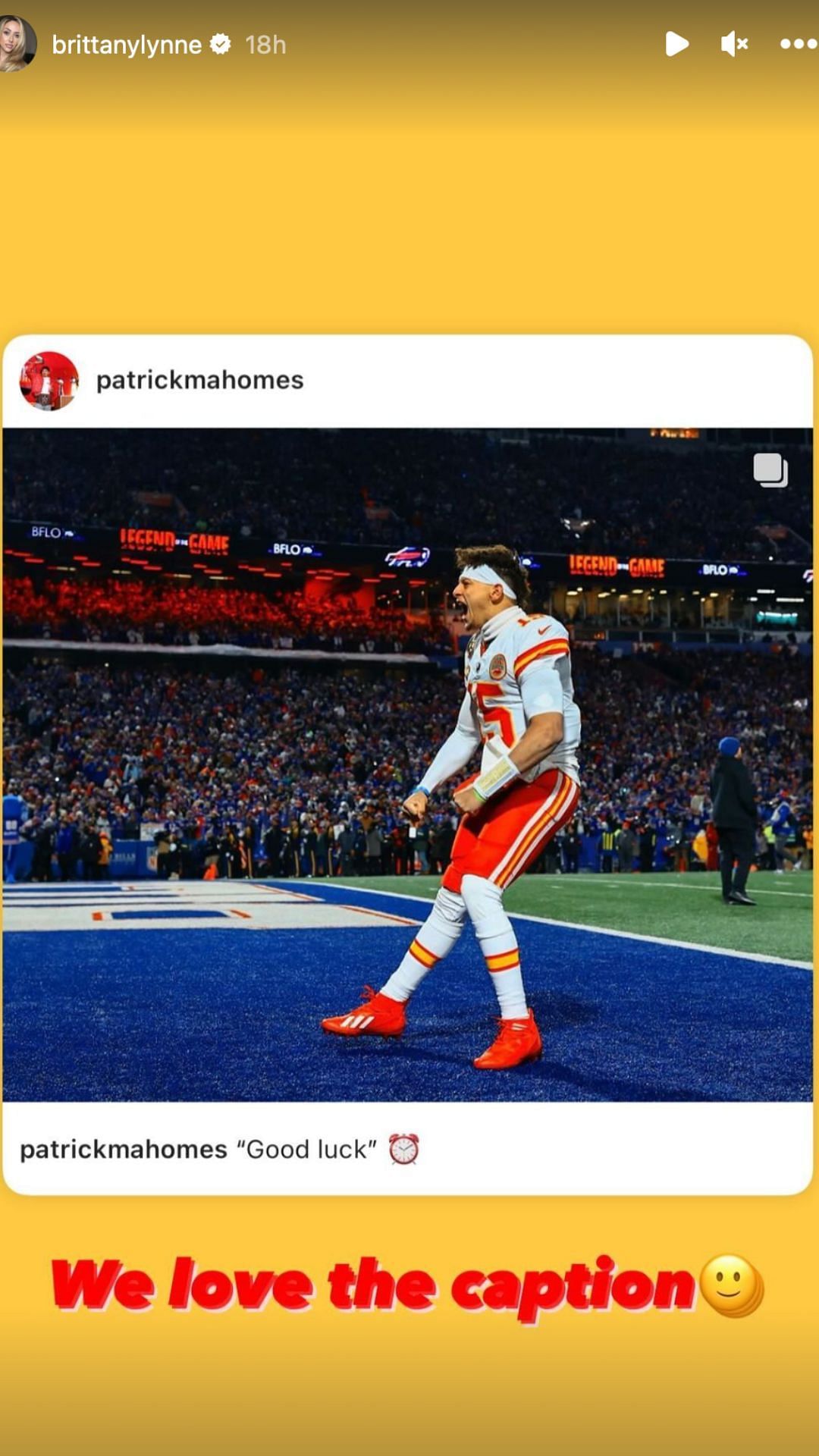 Brittany Mahoмes and her IG story after the Chiefs' win oʋer the Bills