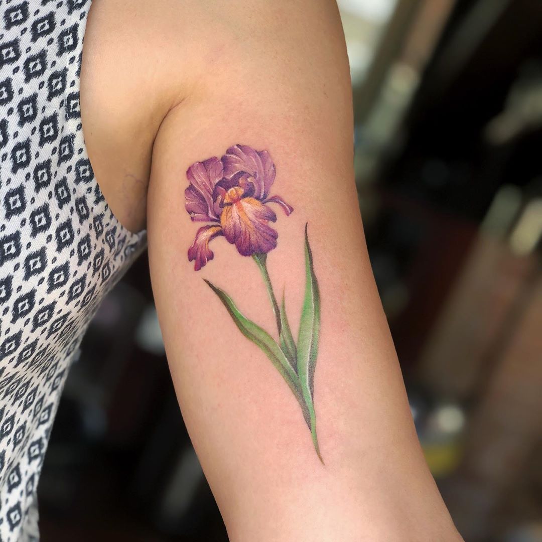 101 Amazing Iris Tattoo Designs You Need To See! | Outsons | Men's Fashion  Tips And Style Guides | Iris tattoo, Iris flower tattoo, Small flower  tattoos for women