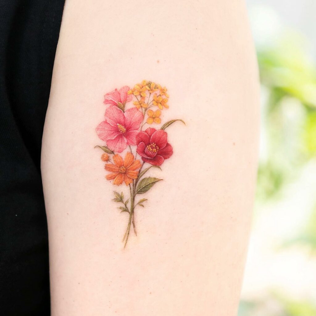 Update more than 81 marigold and cosmos tattoo - in.cdgdbentre