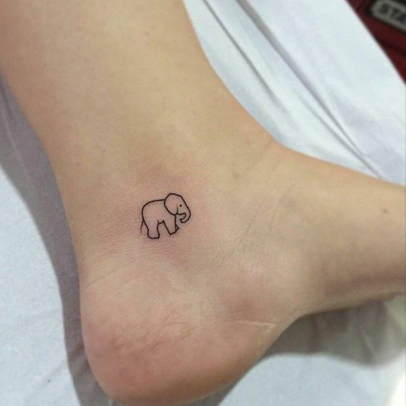 Hình tattoo with voi nhỏ cute