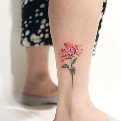 35 Honeysuckle Tattoo Meaning and Ideas