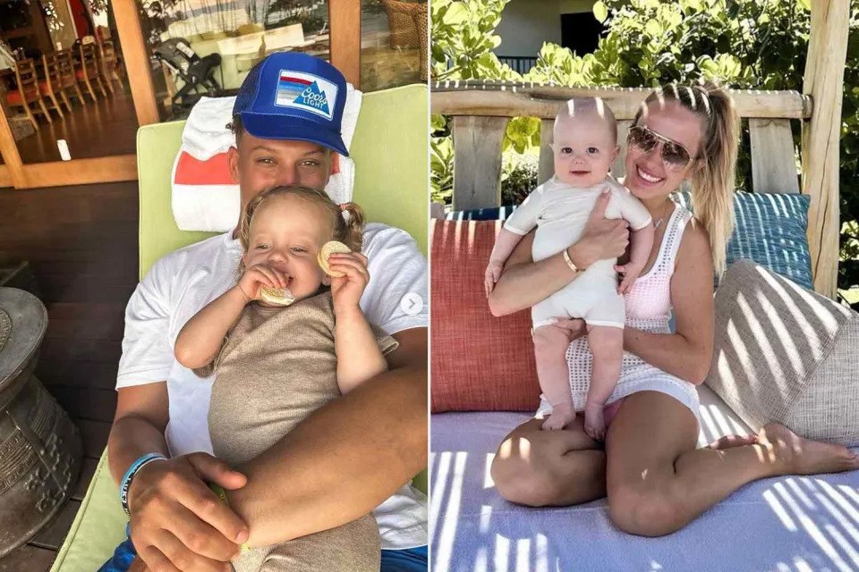 'Island Life': Fun Photos of Patrick Mahomes and Wife Brittany Showing Off Their Tropical Vacation with Both Kids - Mnews