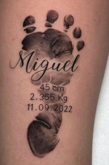 Models of tattoos commemorating the name and date of birth of your newly arrived baby! – Brnnews