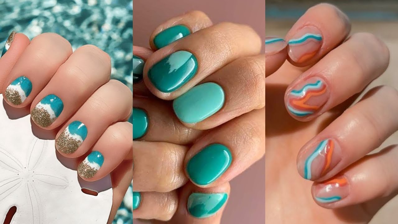 30+ Beach Short Nail Art Designs 2023 | Short French Nail Ideas 2023 | #shortnail #frenchnail - YouTube