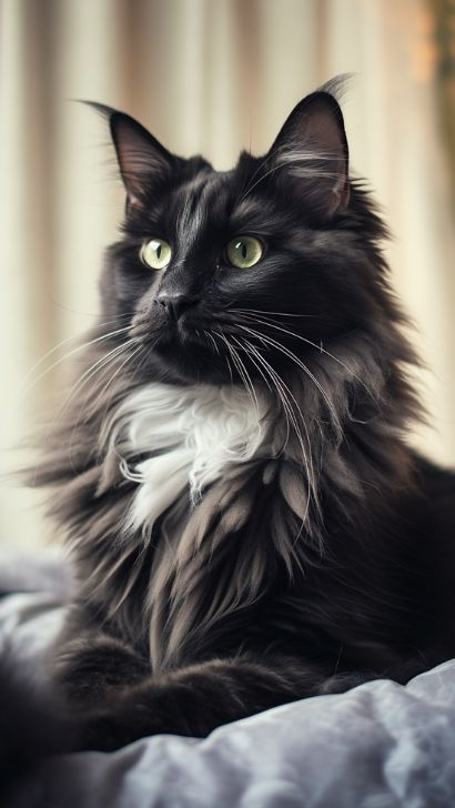 Black Norwegian Forest Cat