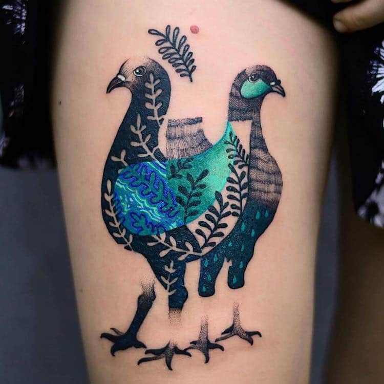 Colorful Animal Tattoos Watercolor Tattoos Illustrative Tattoos Joanna Swirska