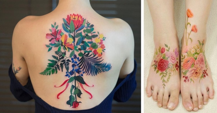 best floral tattoos best floral tattoo artists design flower tattoos botanical tattoos nature tattoos