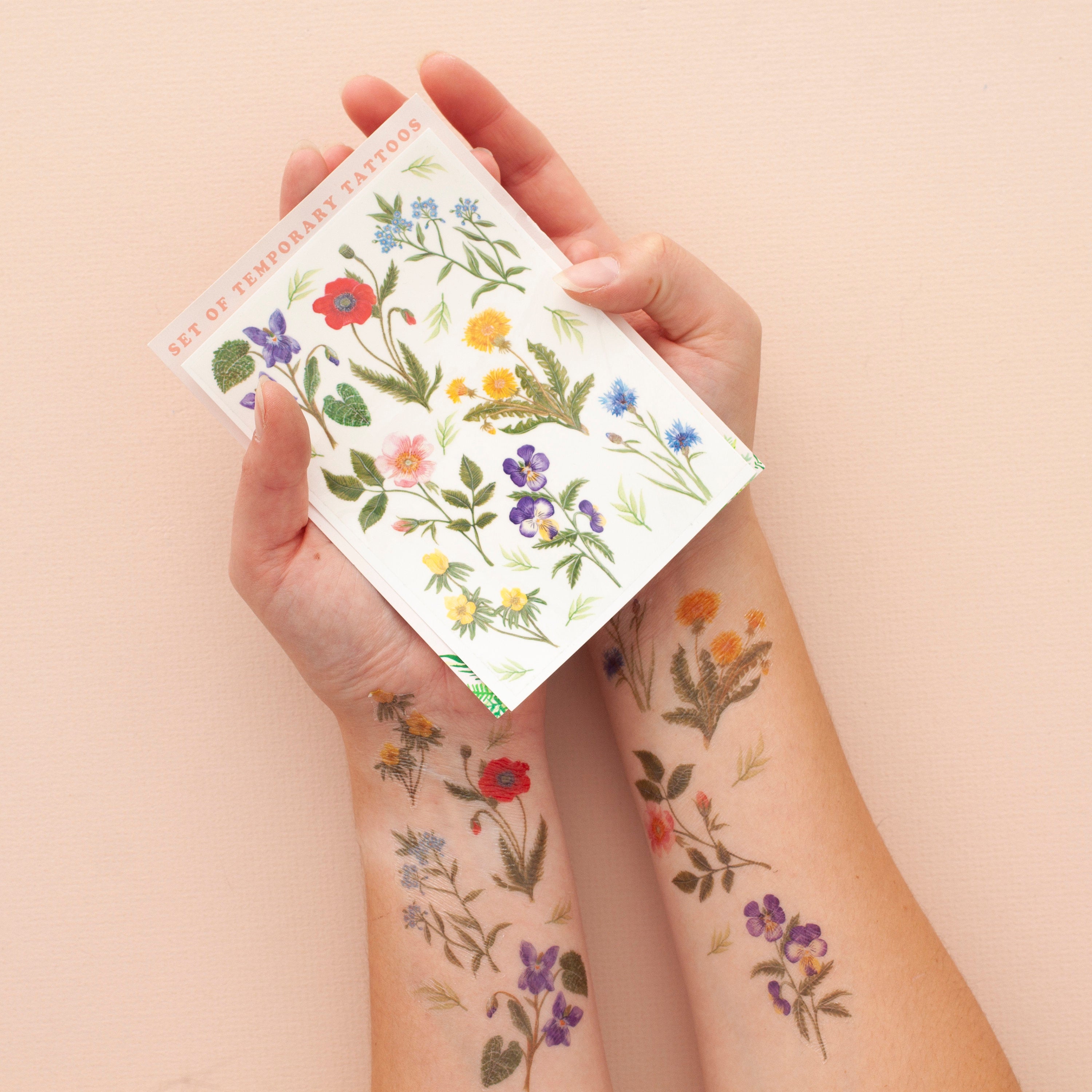 Garden Flower Temporary Tattoo Pack – Little Paisley Designs