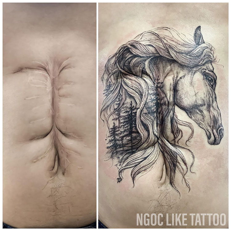 Scar Cover Up Tattoos by Ngoc Like Tattoo