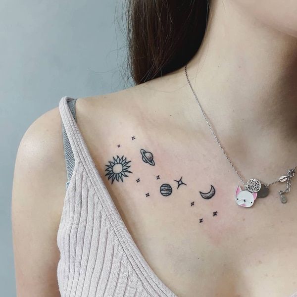 20+ Creative Collar Bone Tattoos with Statement-Making Style That's Above  the Rest | Collar bone tattoo, Dainty tattoos, Cool tattoos