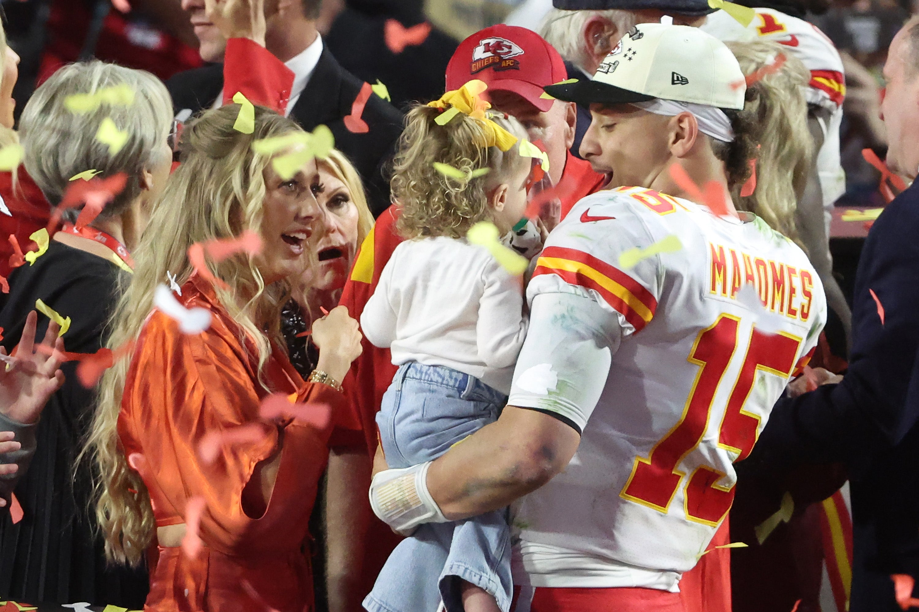 Patrick Mahomes celebrates Super Bowl 2023 win with daughter Sterling Skye  | The Independent